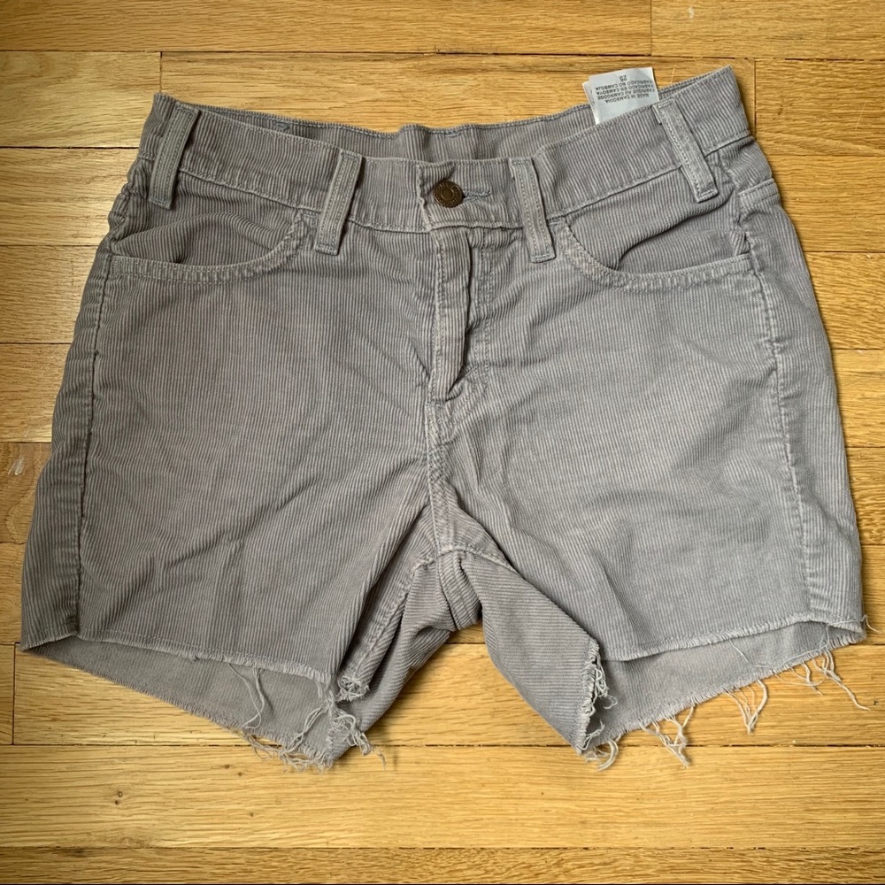 Levi’s corduroy cut off shorts